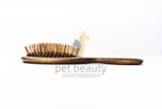 Hundeb�rste | PET BEAUTY PREMIUM NATUR | gro� | Holzstifte | exklusive Hundeb�rste