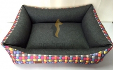 Meduza Gold Hundebett Leon rot, 70x55cm