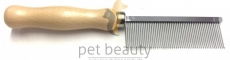 Kamm pet beauty - Metall mit Holzgriff, fein