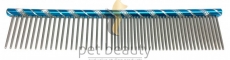 Pet Beauty Grooming Frisierkamm 16cm, 50/50 grob/fein gezahnt, blau