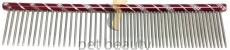 Pet Beauty Grooming Frisierkamm 16cm, 50/50 grob/fein gezahnt, rot