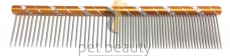 Pet Beauty Grooming Frisierkamm 20cm, 50/50 grob/fein gezahnt, gold
