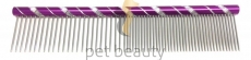 Pet Beauty Grooming Frisierkamm 20cm, 50/50 grob/fein gezahnt, lila