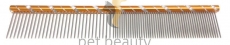 Pet Beauty Grooming Frisierkamm 25cm, 50/50 grob/fein gezahnt, gold