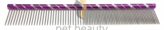 Pet Beauty Grooming Frisierkamm 25cm, 50/50 grob/fein gezahnt, lila