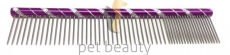 Pet Beauty Grooming Frisierkamm 20cm, 80/20 grob/fein gezahnt, lila
