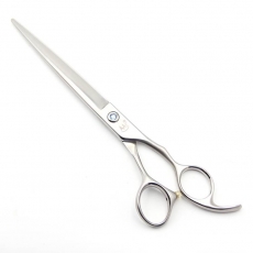 Schneideschere | 7,5 Zoll |� 19 cm | gerade | matt silber |�blaue Steine�