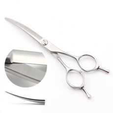 Schneideschere | 6,25 Zoll |� 16 cm | gebogen | matt silber |� Mikroverzahnung