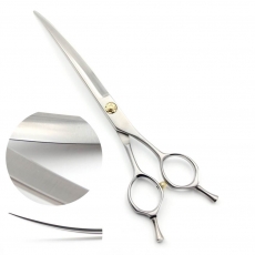 Schneideschere | 7 Zoll |� 18 cm | gebogen | matt silber |� Mikroverzahnung