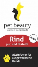 Rind pur�und Distel�l | Nassfutter f�r Hunde | 400g