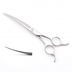 Schneideschere | 7,25 Zoll | gebogen | matt silber