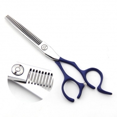 Modellierschere | 6,5 Zoll | 30 Z�hne | matt silber | gummierter Griff