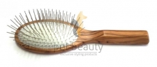 Olivenholz-Hundeb�rste | PET BEAUTY DELUXE | 27mm Metallstifte | exklusive Hundeb�rste
