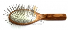 Olivenholz-Hundeb�rste | PET BEAUTY DELUXE | 35mm Metallstifte | exklusive Hundeb�rste