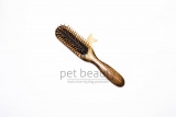 Hundeb�rste | PET BEAUTY PREMIUM NATUR | schmal | Holzstifte | exklusive Hundeb�rste