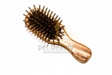 Hundeb�rste | pet beauty deluxe Natur mini, 15mm Holzstifte | Olivenholz