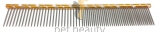 Pet Beauty Grooming Frisierkamm 19cm, 50/50 grob/fein gezahnt, gold