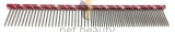 Pet Beauty Grooming Frisierkamm 19cm, 50/50 grob/fein gezahnt, rot