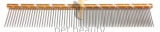 Pet Beauty Grooming Frisierkamm 25cm, 50/50 grob/fein gezahnt, gold