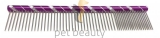 Pet Beauty Grooming Frisierkamm 20cm, 80/20 grob/fein gezahnt, lila