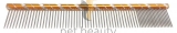 Pet Beauty Grooming Frisierkamm 25cm, 80/20 grob/fein gezahnt, gold