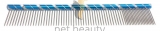 Pet Beauty Grooming Frisierkamm 25cm, 80/20 grob/fein gezahnt, blau