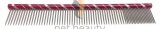 Pet Beauty Grooming Frisierkamm 25cm, 80/20 grob/fein gezahnt, rot