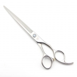 Schneideschere | 7,5 Zoll |� 19 cm | gerade | matt silber |�blaue Steine�