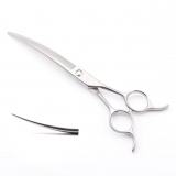 Schneideschere | 7,25 Zoll | gebogen | matt silber