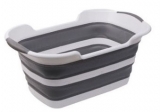 Faltbare Hundebadewanne mit Abfluss | grau-wei�