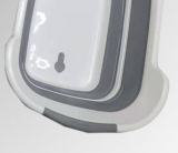 Faltbare Hundebadewanne mit Abfluss | grau-wei�