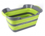 Faltbare Hundebadewanne mit Abfluss | gr�n-grau