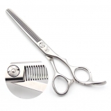 Modellierschere | 6,5 Zoll | 45 Z�hne | matt silber�