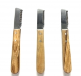 pet beauty Trimmmesser Set | 3 St�ck | brauner Holzgriff | Gesamtl�nge 17cm