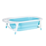 Faltbare Hundebadewanne mit F��en und Abfluss in blau oder pink