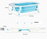 Faltbare Hundebadewanne mit F��en und Abfluss in blau oder pink